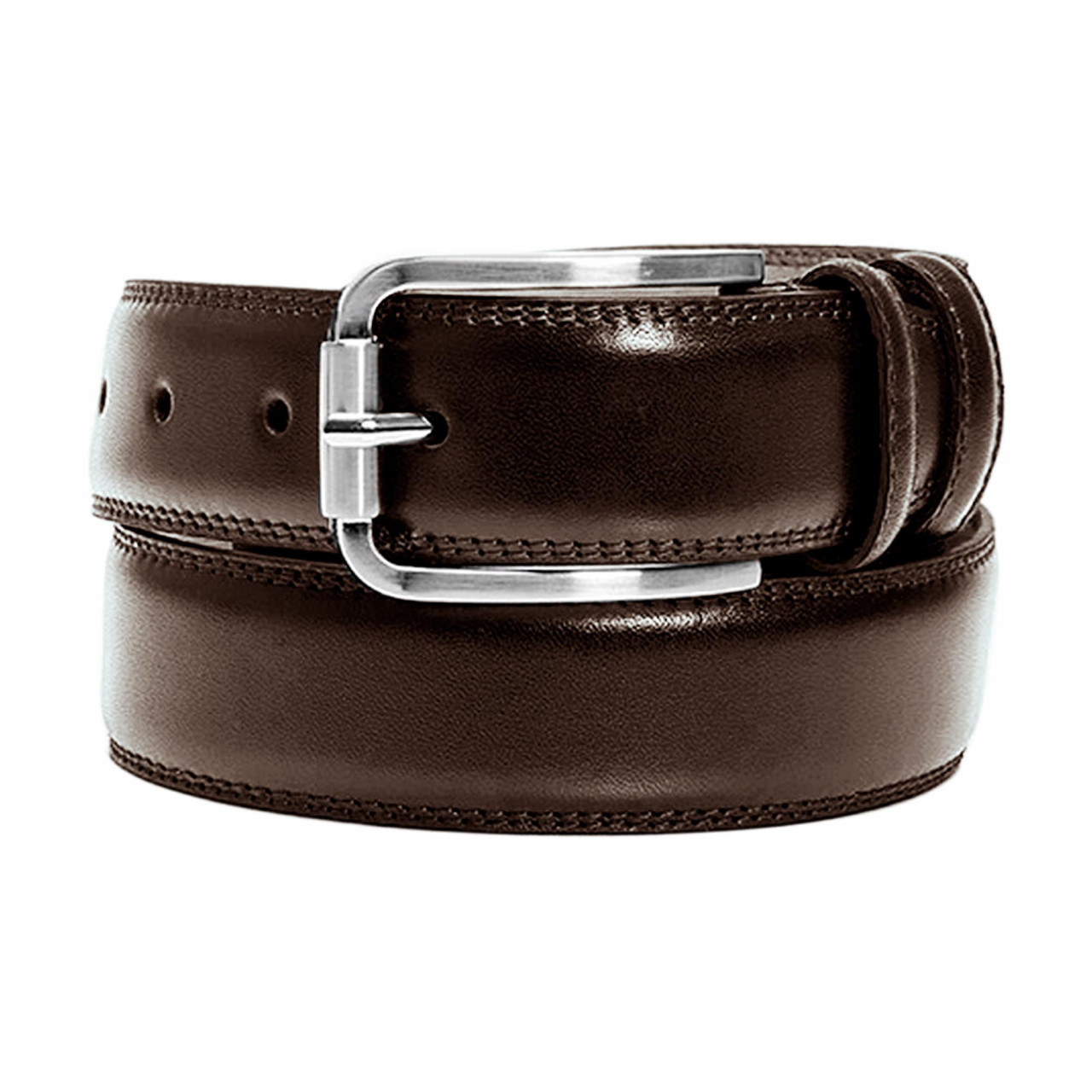 Mens Leather Belt With Two Row