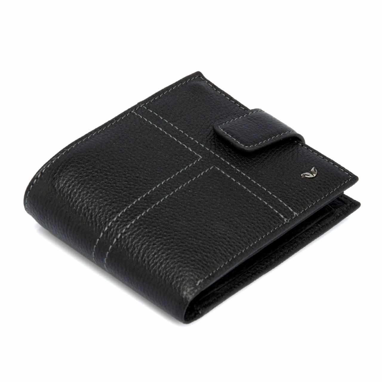 Черен мъжки портфейл с вътрешен цип