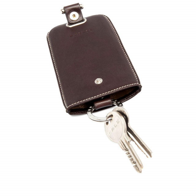 Ключодържател от естествена кожа в кафяво