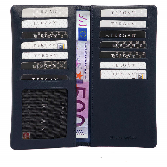 Mens long leather wallet