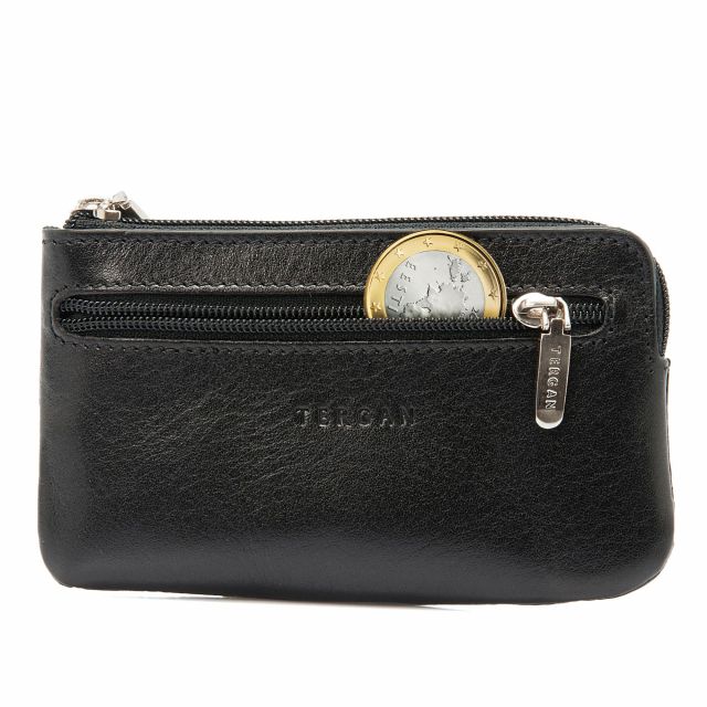 Black Leather Classic Key Case