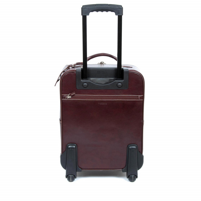 Куфар за пътуване от естествена кожа на колелца