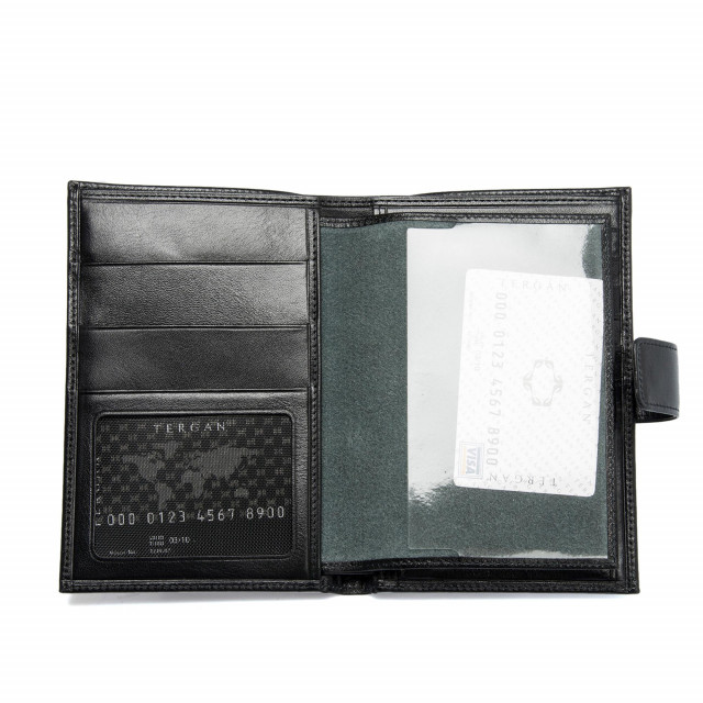 Вертикален мъжки портфейл с външно закопчаване