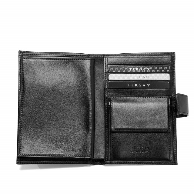 Вертикален мъжки портфейл с външно закопчаване