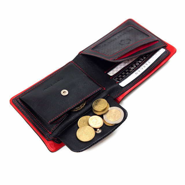 Мъжки портфейл в черно и червено