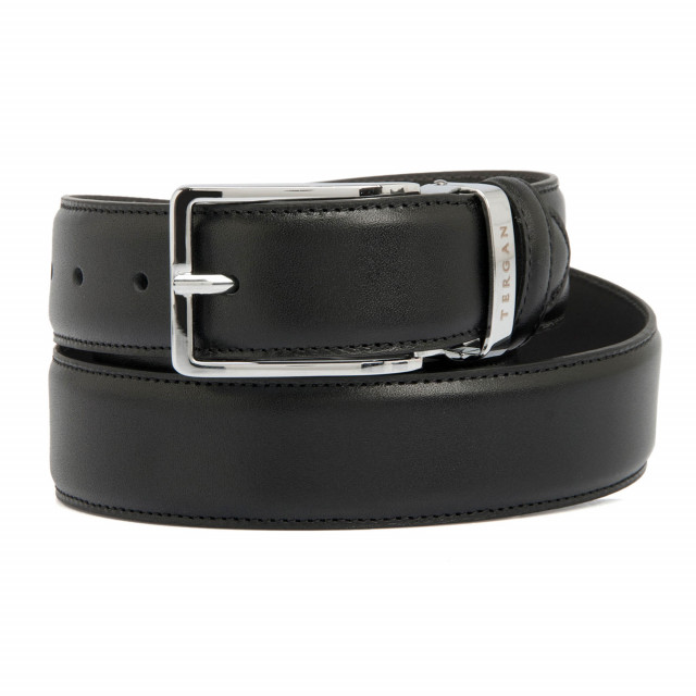 Men Genuine Leather Belt with Single Prong Buckle