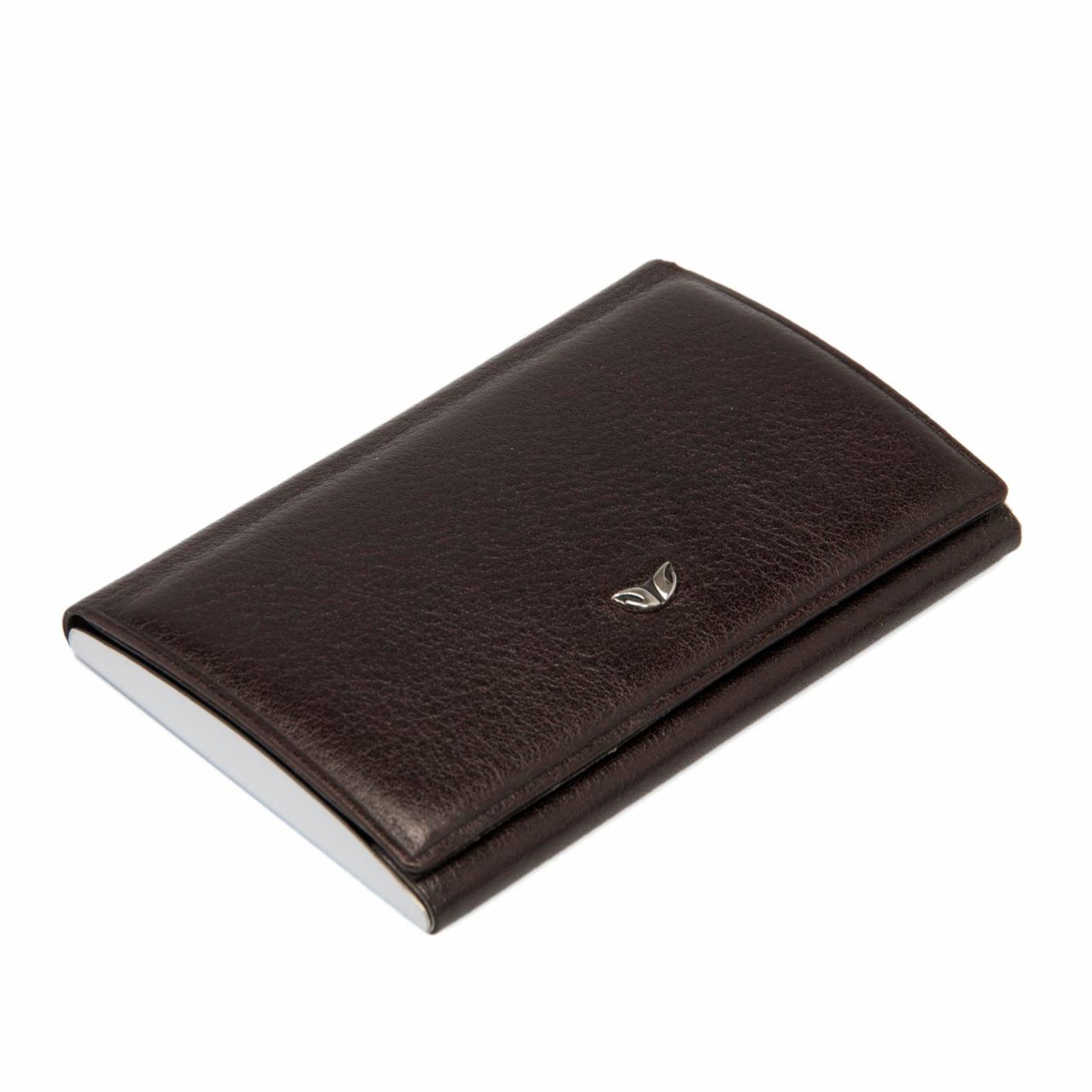 Business Cards Holder from Genuine Leather and Metal