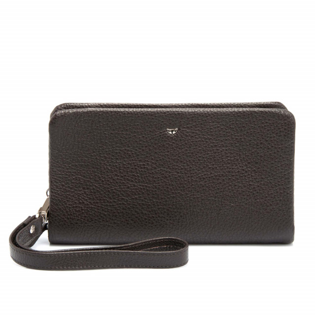 Wallet Mens Leather Business Style Clutch Bag with Wrist Strap