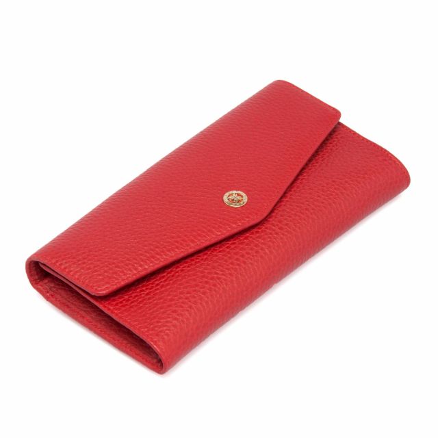 Червено дамско портмоне с калъф за документи