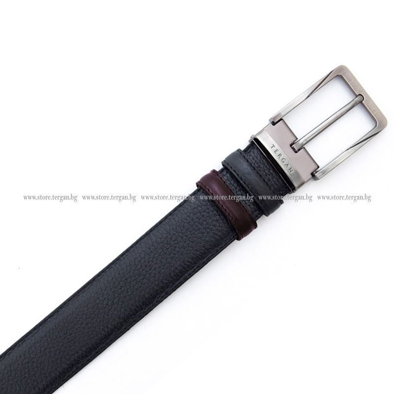 Reversible belt black and brown