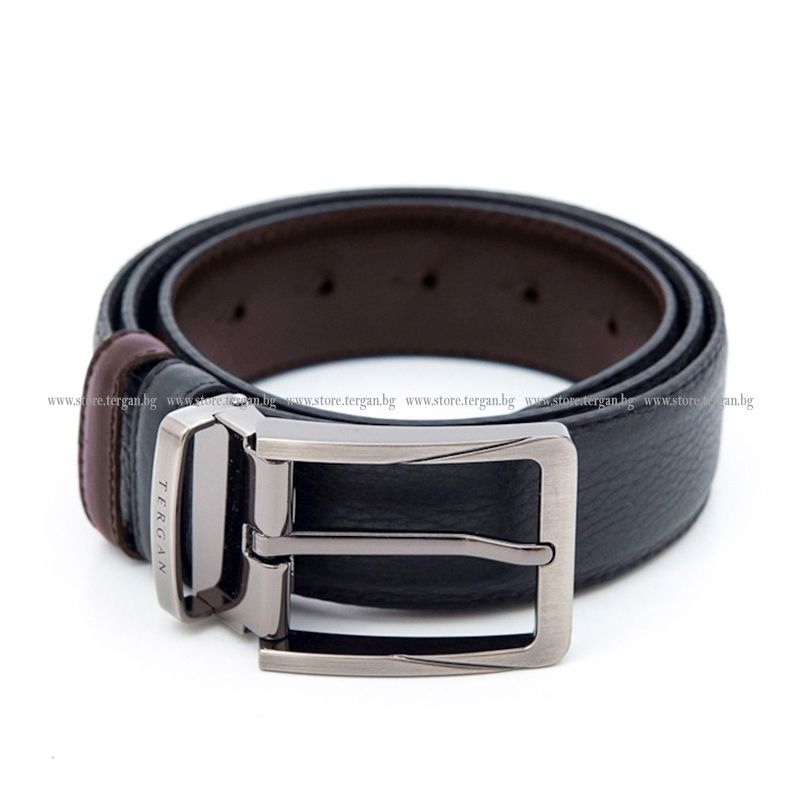 Reversible belt black and brown