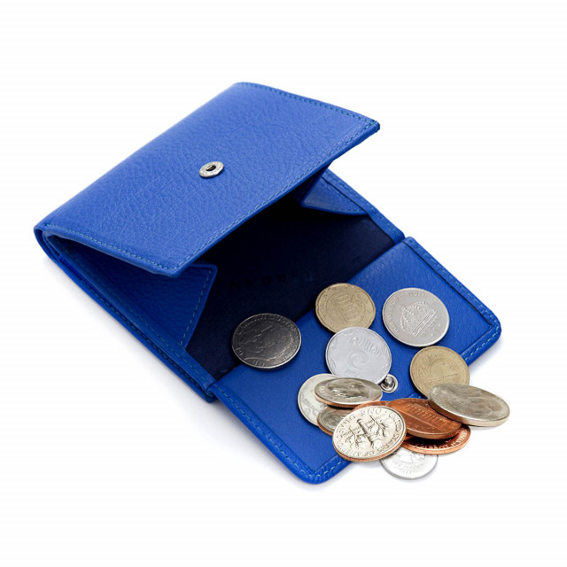 Mini Foldover Wallet in cobalt blue