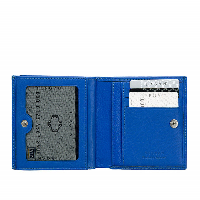 Mini Foldover Wallet in cobalt blue