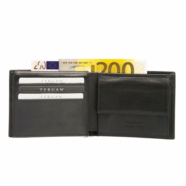 Черен мъжки портфейл с монетник