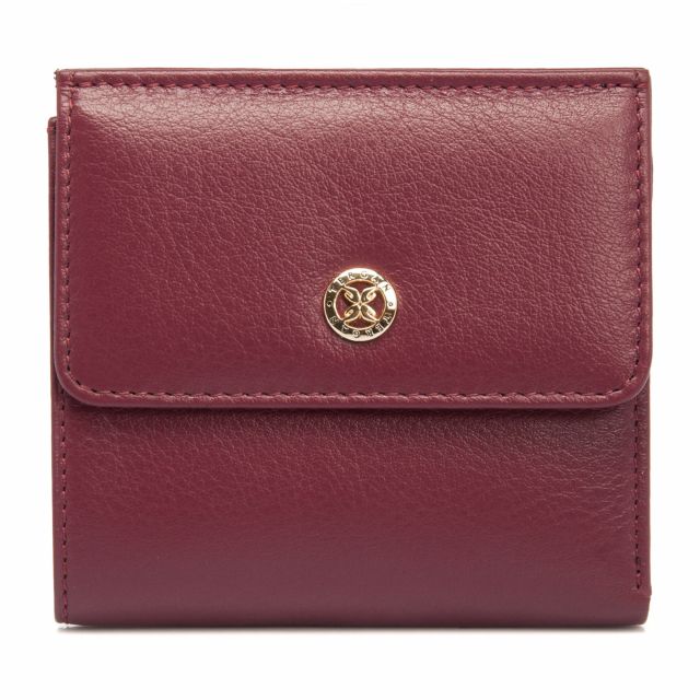 Малко дамско портмоне в цвят бордо