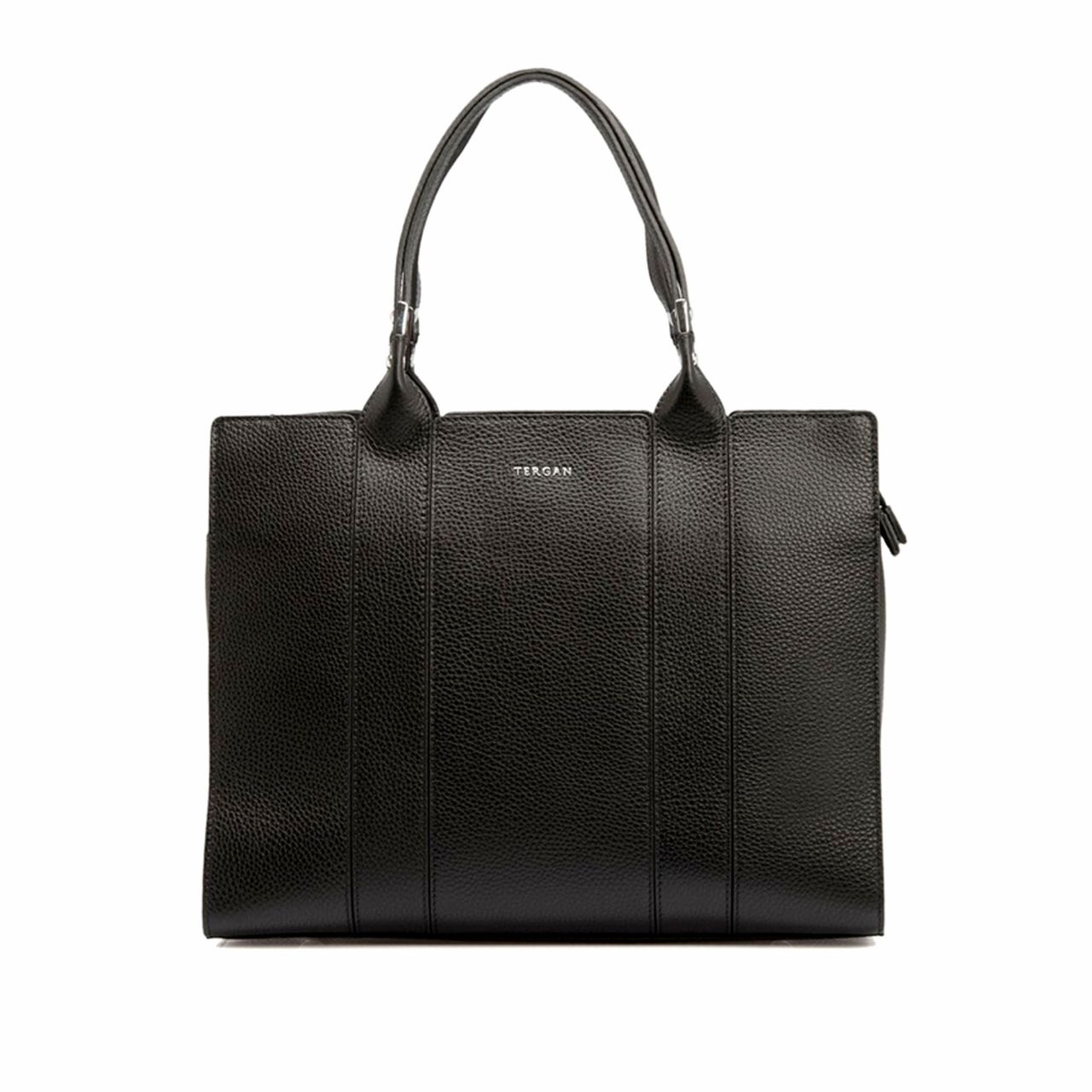 Черна дамска чанта от естествена кожа