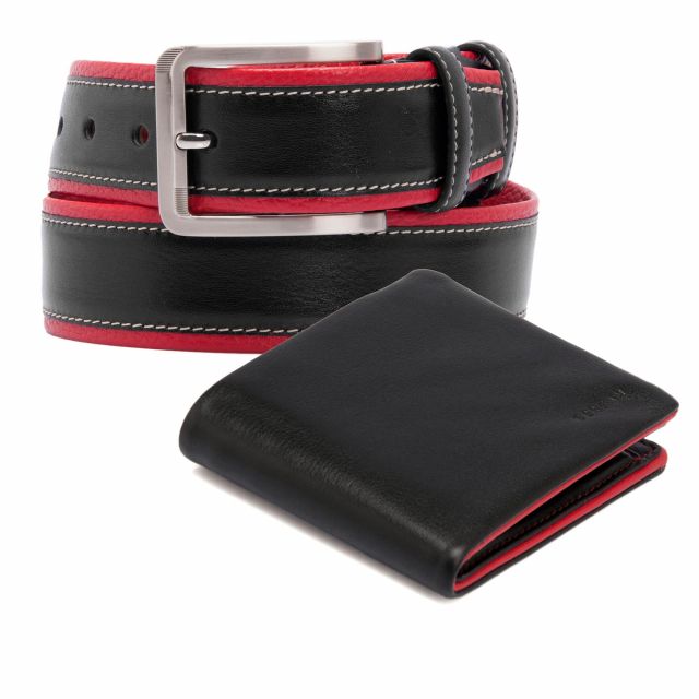 Set male wallet and belt