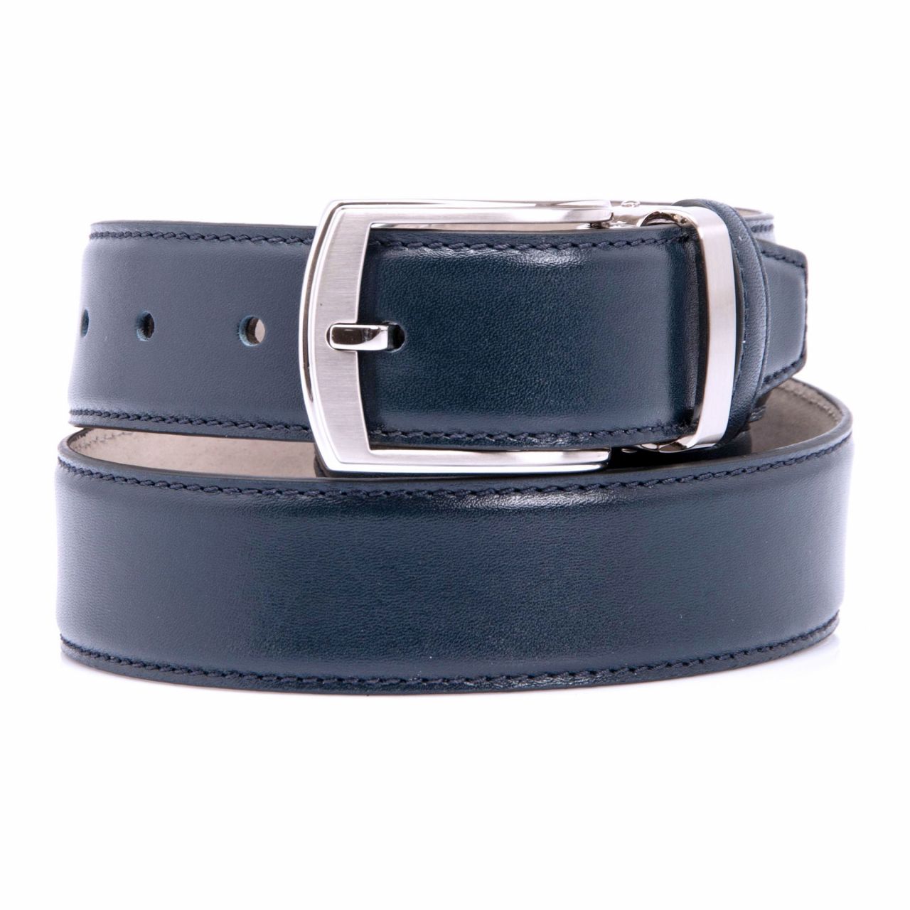 Men's belt in dark blue