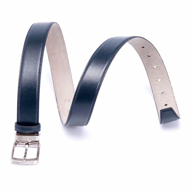 Men's belt in dark blue
