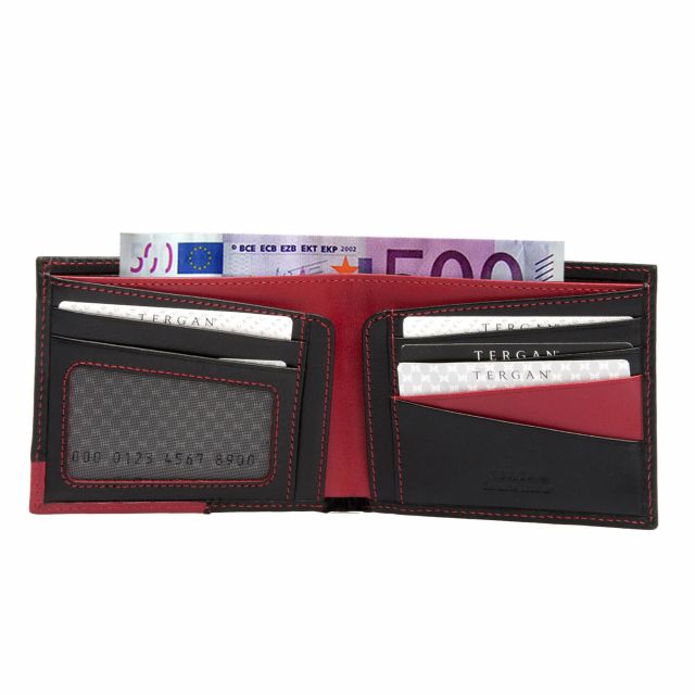 Мъжки портфейл в черно и червено