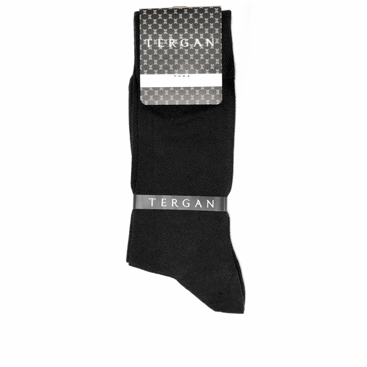 Men's elegant business socks made of pure silk and cotton in black