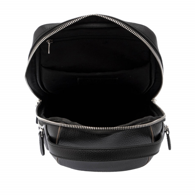 Мъжка кожена чанта с къса дръжка и презрамка