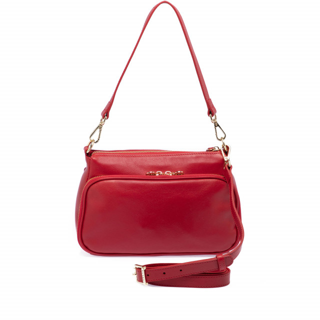 Червена дамска чанта за рамо