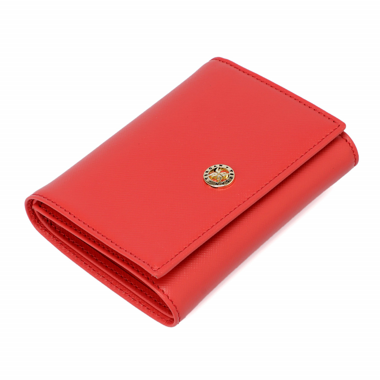 Червено дамско портмоне с джоб за монети