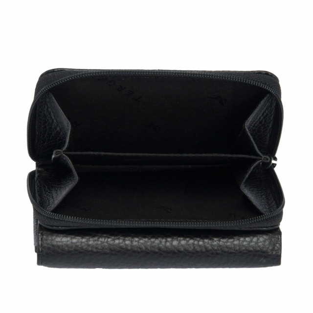 Компактно дамско портмоне от естествена кожа