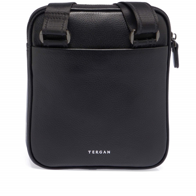 Black leather shoulder bag