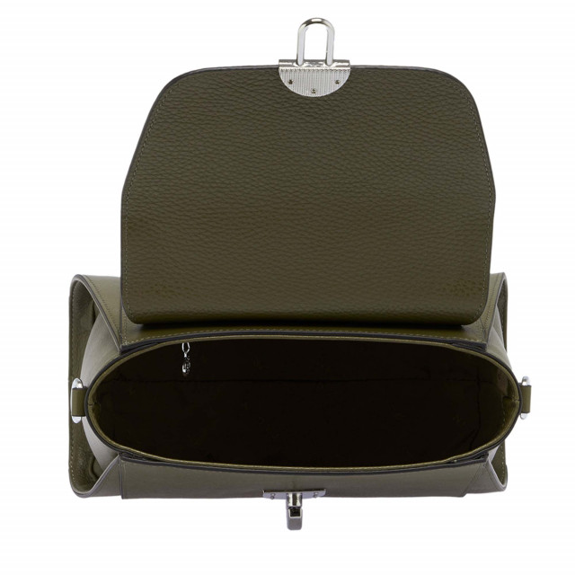 Малка дамска чанта в маслиненозелен цвят