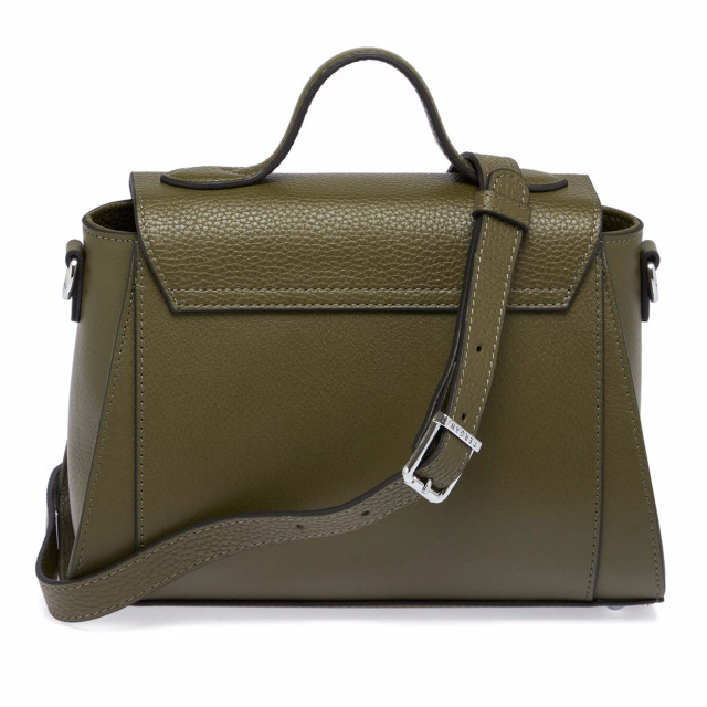 Малка дамска чанта в маслиненозелен цвят