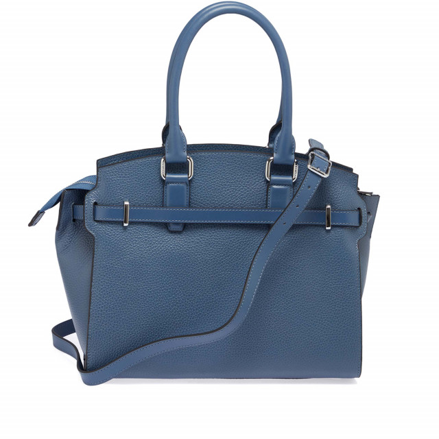 Синя дамска чанта с дръжки