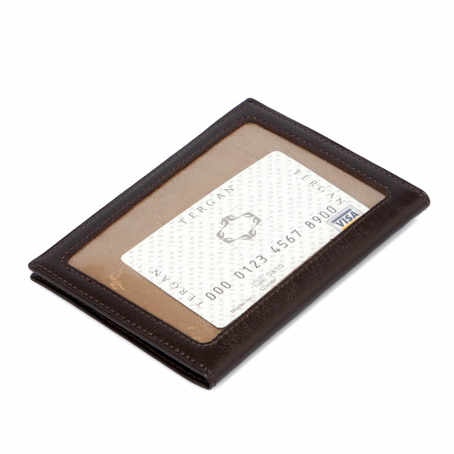 Тъмнокафяв кожен калъф за документи