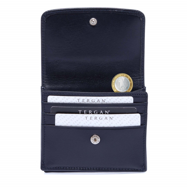 Малък тъмносин мъжки портфейл с монетник