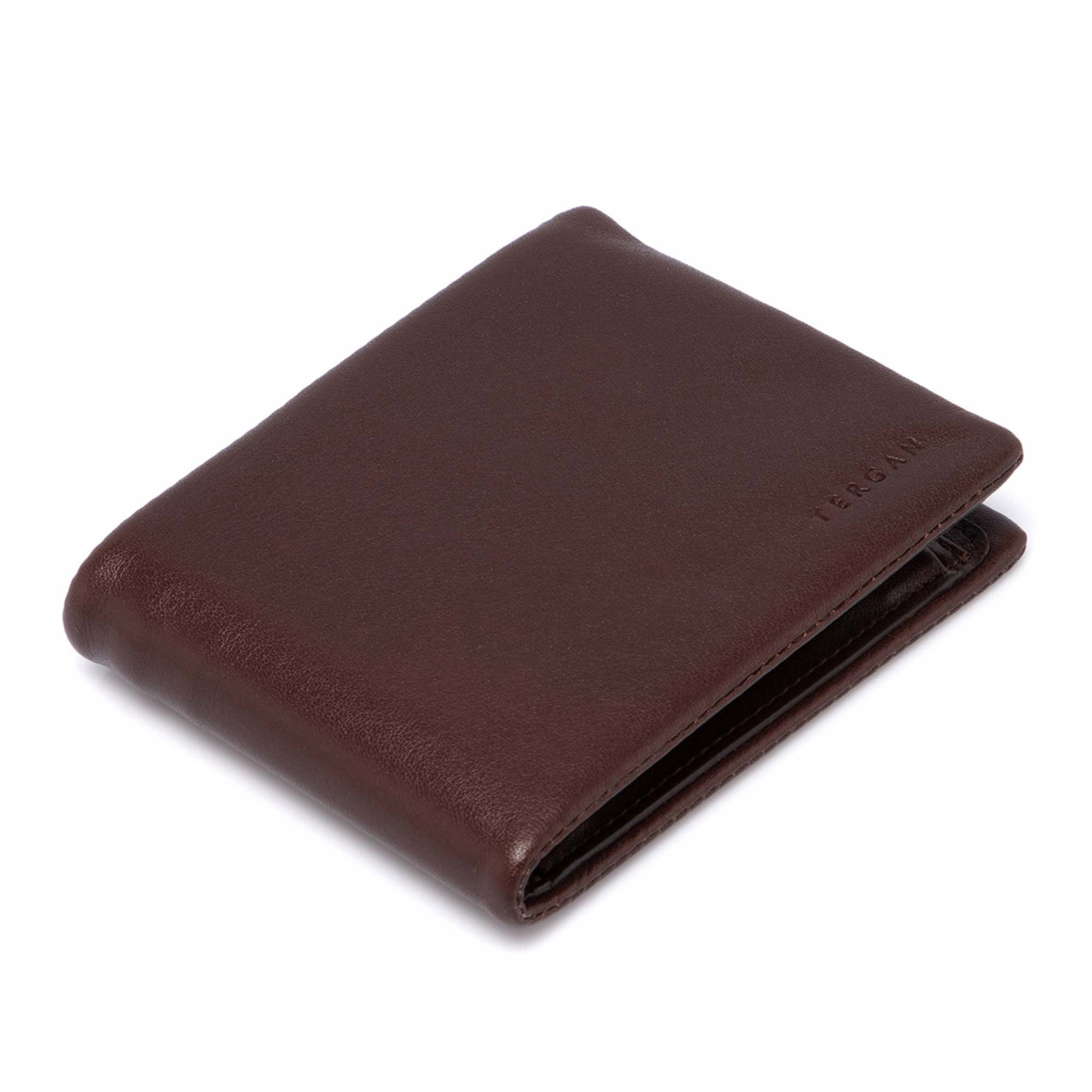 Тъмнокафяво мъжко портмоне от мека естествена кожа