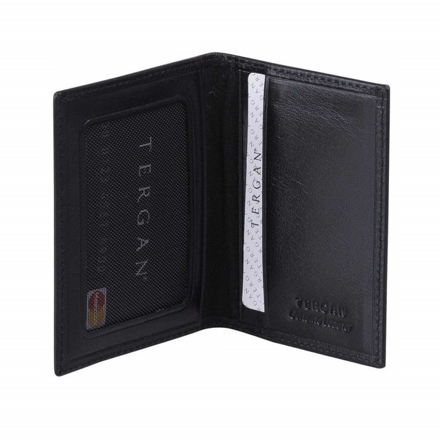 Черен кожен калъф за документи