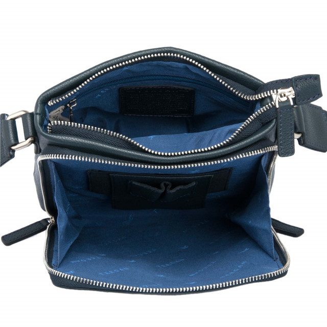 Тъмносиня мъжка чанта за рамо