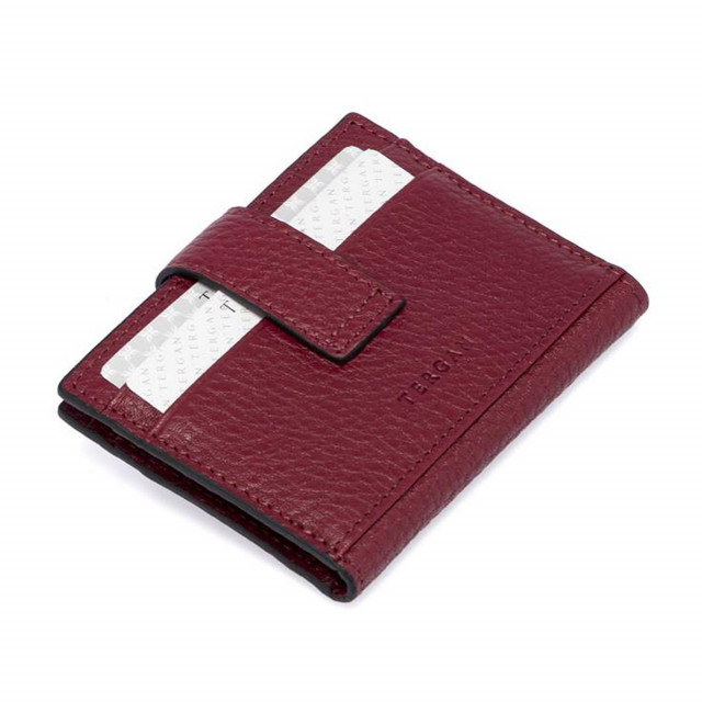 Универсален кожен калъф за документи в цвят бордо