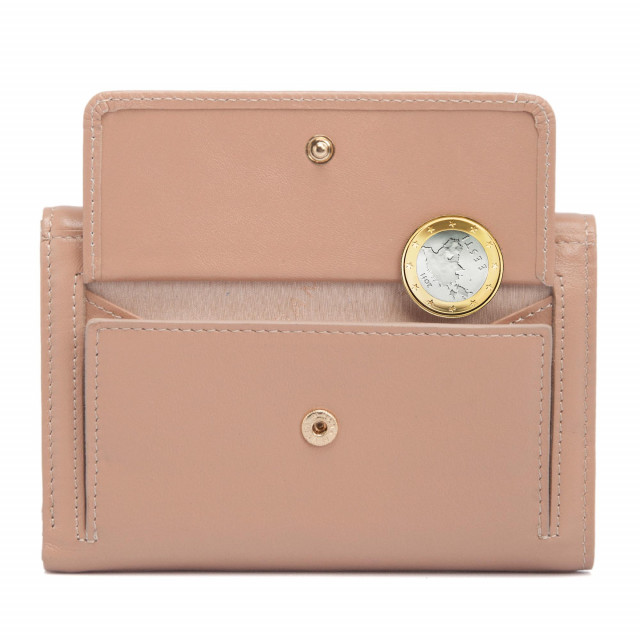 Дамско портмоне от естествена кожа с джоб за монети