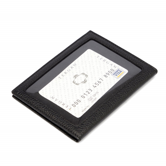 Черен кожен калъф за документи