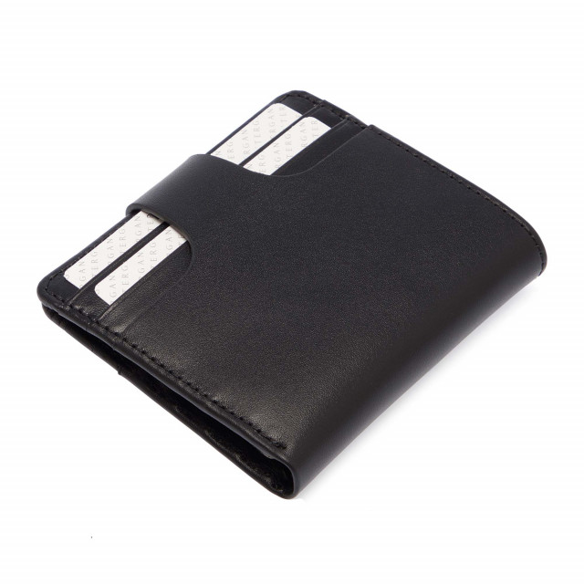 Черен кожен портфейл за документи