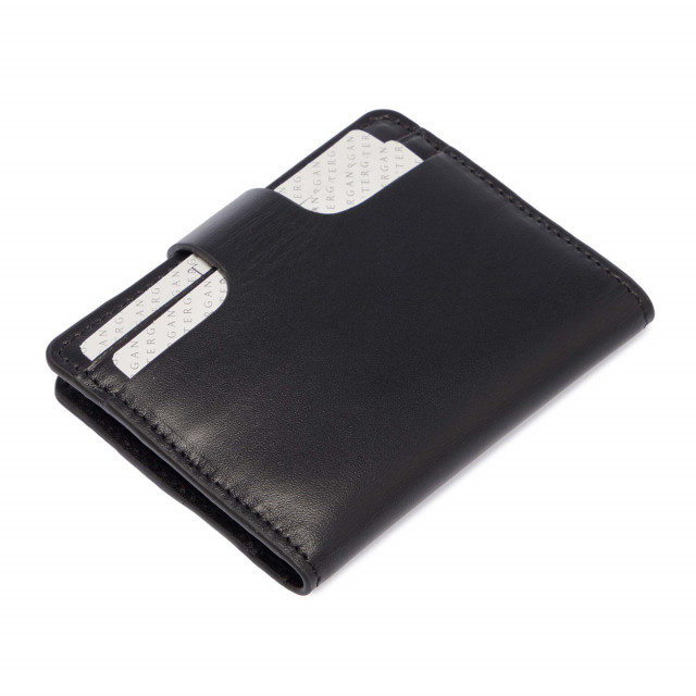 Черен кожен калъф за документи