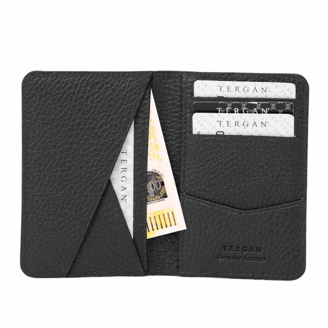 Черен кожен калъф за документи