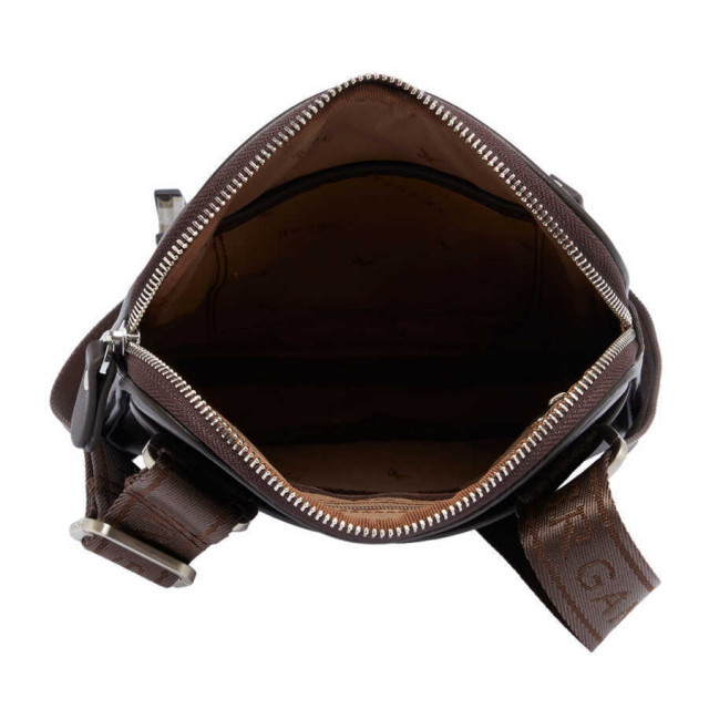 Тъмнокафява мъжка чанта за през рамо