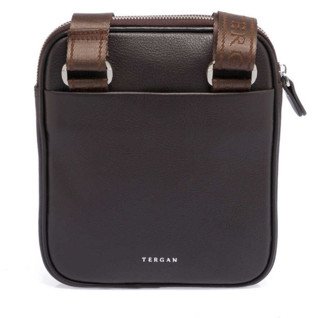 Тъмнокафява мъжка чанта за през рамо