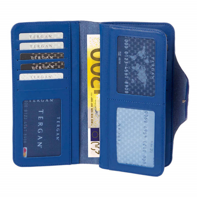 Голямо дамско портмоне от естествена кожа