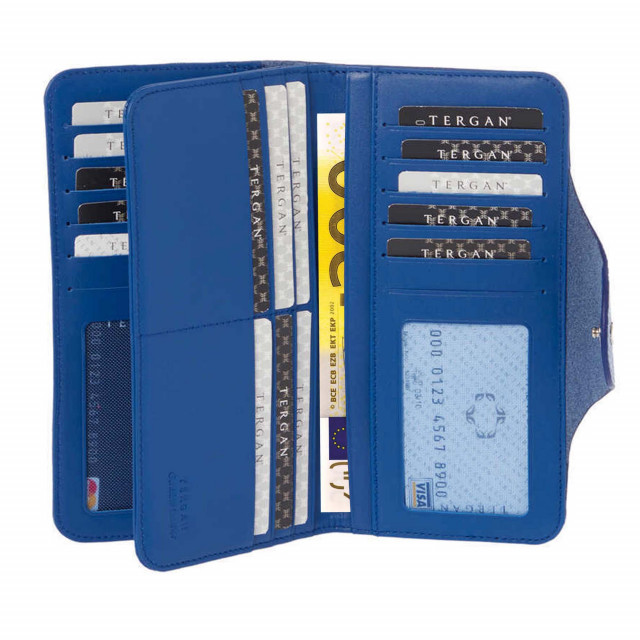 Голямо дамско портмоне от естествена кожа