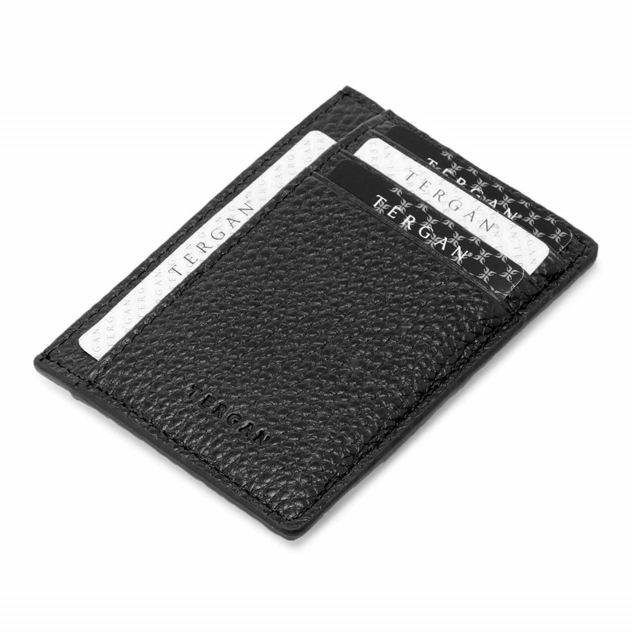 Черен кожен калъф за документи