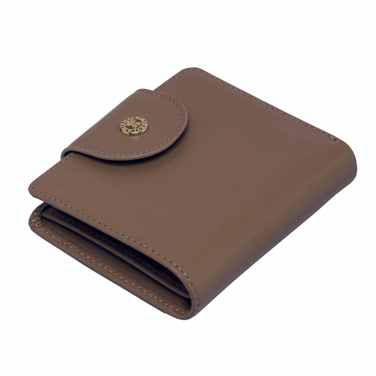 Дамско портмоне в цвят кафе с мляко